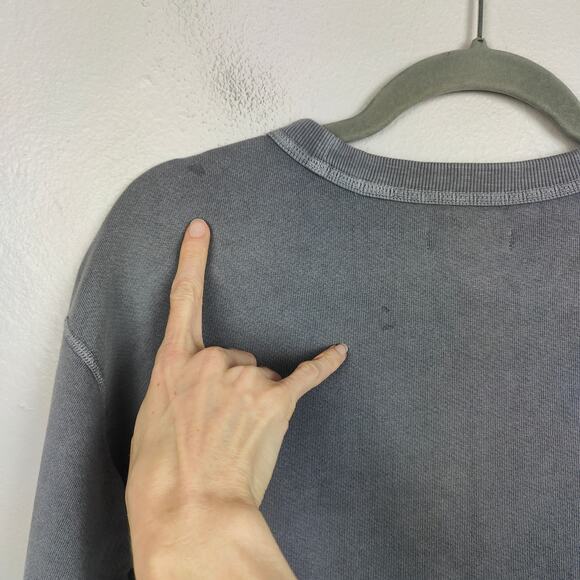 Outerknown Solstice Cutaway Crew‎ Sweatshirt Womens Small Gray Cotton Terry Boho - Picture 4 of 8